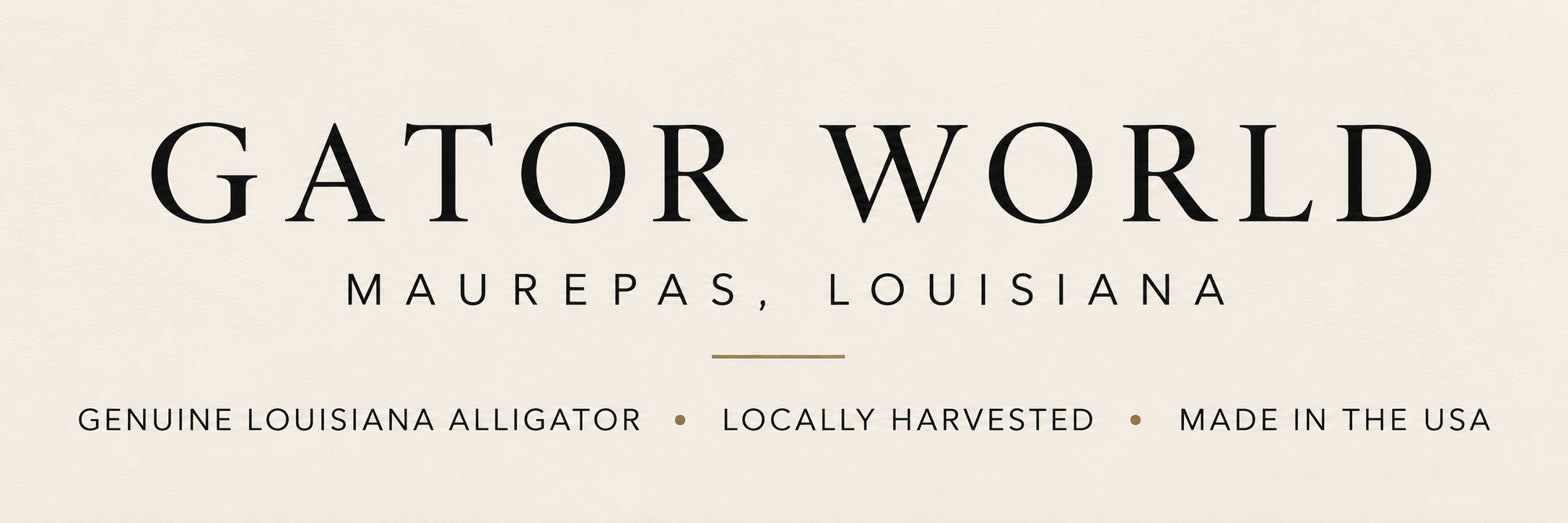 Gator World - Maurepas Louisiana - Genuine Louisiana Alligator
